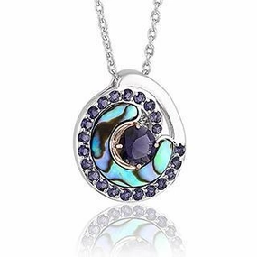 Clogau Ebb and Flow Sterling Silver Abalone Necklace D