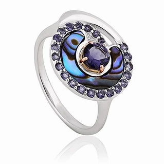 Clogau Ebb and Flow Sterling Silver Abalone Ring