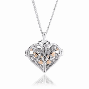 Clogau Kensington Sterling Silver Filigree Heart Locket D