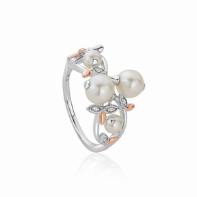 Clogau Lily Of The Valley Sterling Silver Pearl Ring D