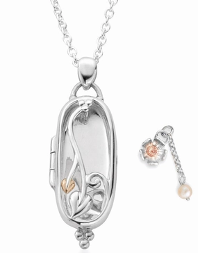 Clogau Pendant Open Vine Inner Charm Gift Set Silver