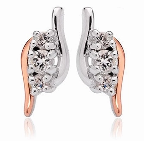 Clogau Spirit Sterling Silver White Topaz Stud Earrings