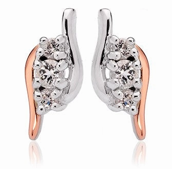 Clogau Spirit Sterling Silver White Topaz Stud Earrings