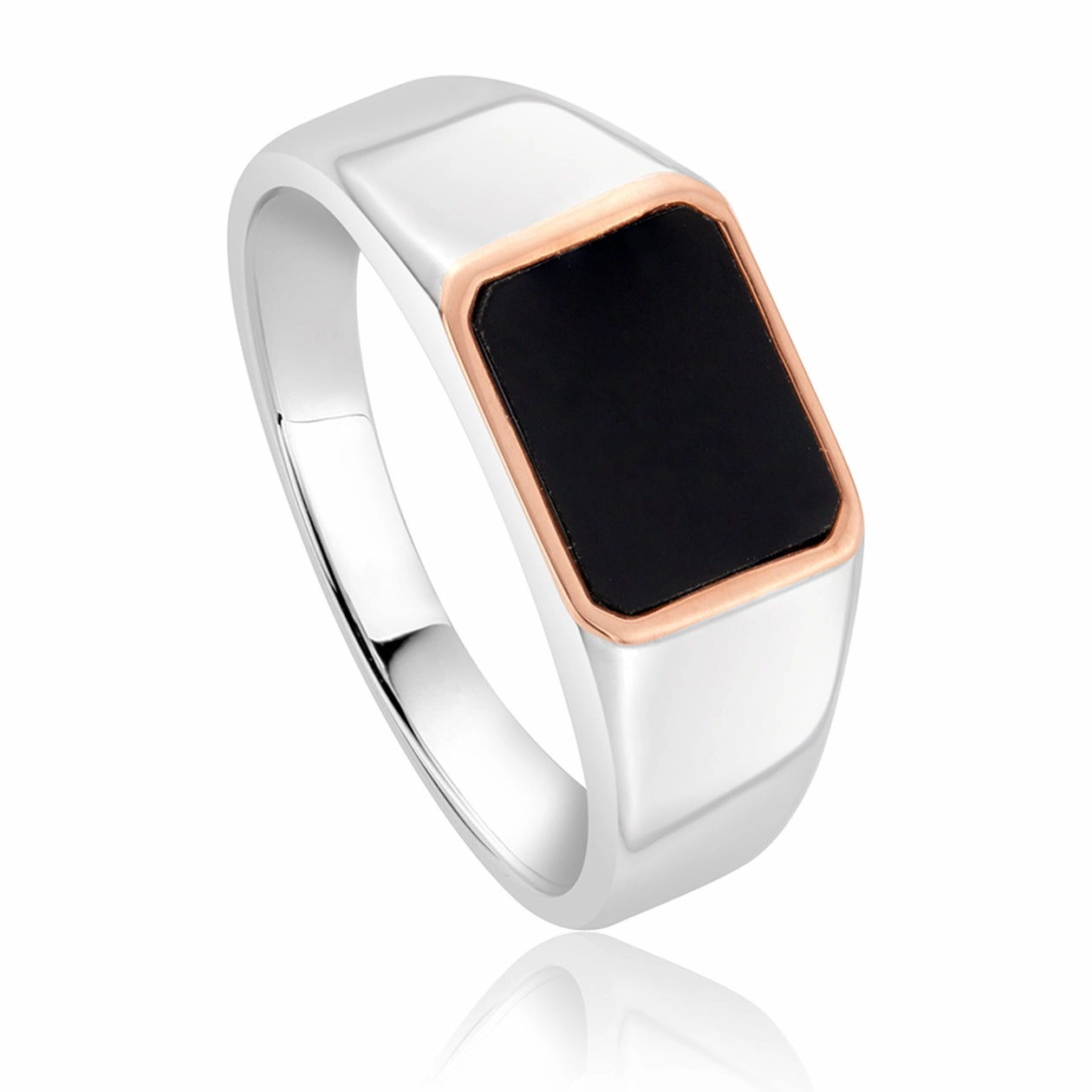 Clogau Sterling Silver Onyx Signet Ring D