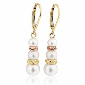Clogau Tree of Life 9ct Yellow Gold Freshwater Pearl Drop Earrings D