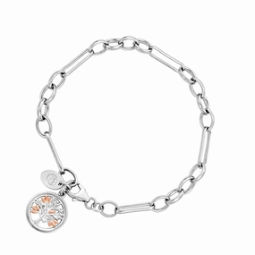 Clogau Tree of Life Figaro Sterling Silver Bracelet D