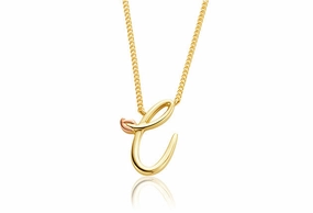 Clogau Tree Of Life Initials Letter C 9ct Yellow Gold Necklace
