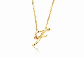 Clogau Tree Of Life Initials Letter F 9ct Yellow Gold Necklace