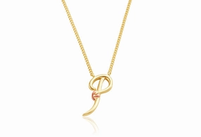 Clogau Tree Of Life Initials Letter P 9ct Yellow Gold Necklace