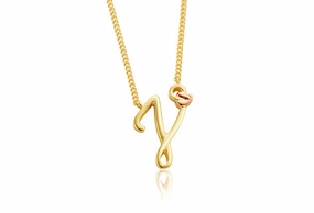 Clogau Tree Of Life Initials Letter V 9ct Yellow Gold Necklace