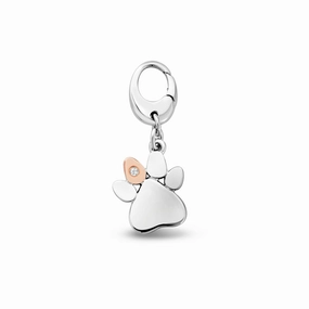 Clogau Tree of Life Insignia Silver Paw Prints Charm