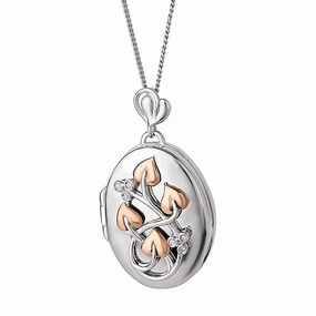 Clogau Tree Of Life Sterling Silver Diamond Oval Locket
