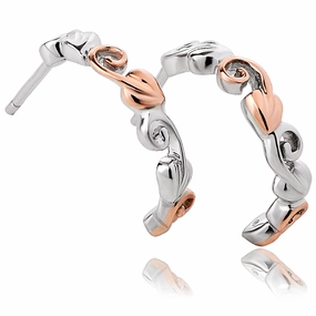 Clogau Tree Of Life Sterling Silver Half Hoop Earrings