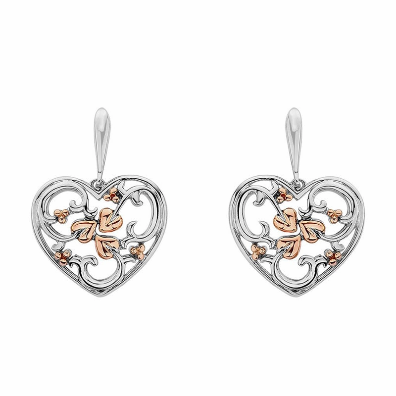 Clogau Tree of Life Sterling Silver One Heart Earrings D