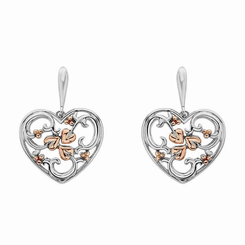 Clogau Tree of Life Sterling Silver One Heart Earrings D