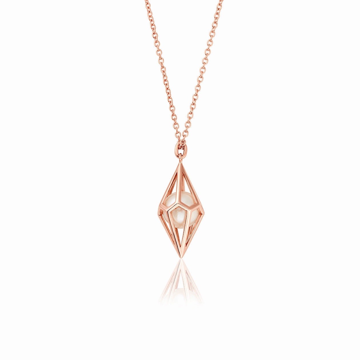 Clogau Watching Chamber Caged 9ct Gold White Pearl Pendant