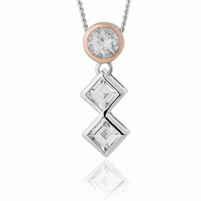Clogau Welsh Royalty Anniversary White Topaz Pendant