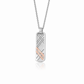 Clogau Welsh Tartan Sterling Silver Pendant Necklace D