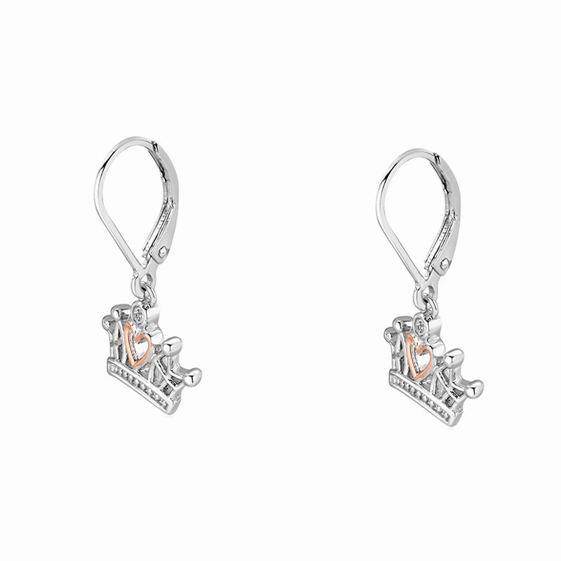 Clogau x Julien MacDonald Sterling Silver Crown Drop Earrings D
