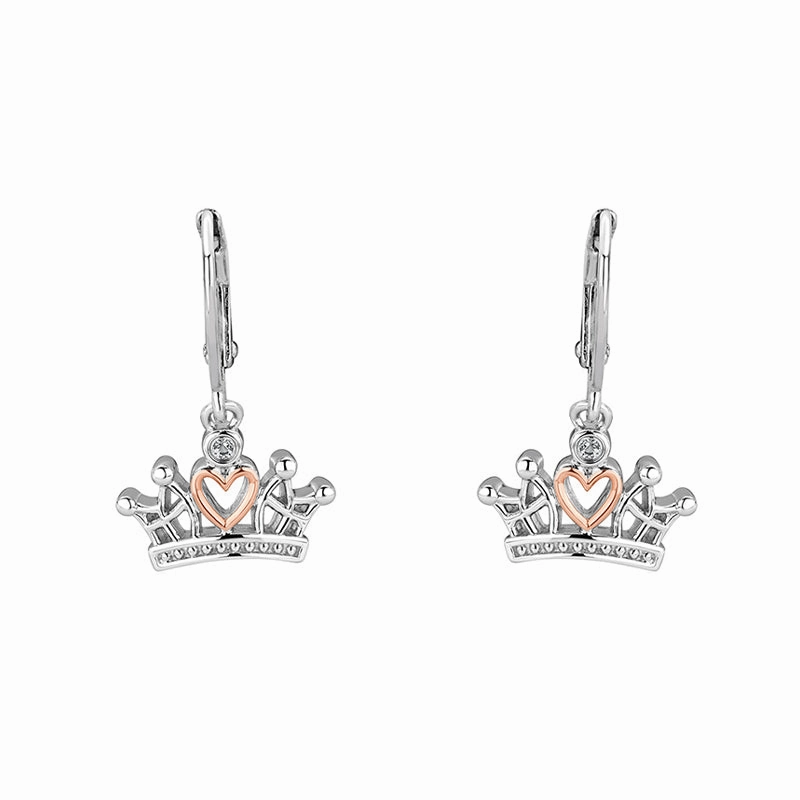 Clogau x Julien MacDonald Sterling Silver Crown Drop Earrings D