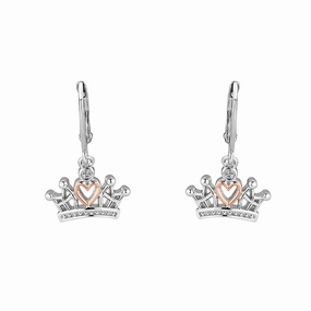 Clogau x Julien MacDonald Sterling Silver Crown Drop Earrings D