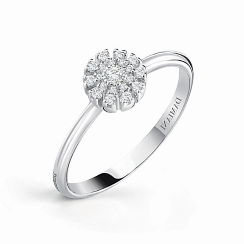 Damiani Margherita 18ct White Gold 0.10ct Diamond Ring