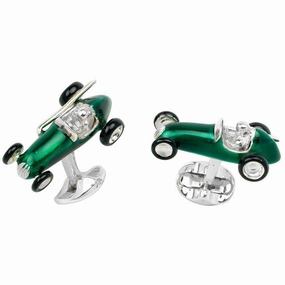 Deakin & Francis Cufflinks Green Racing Car