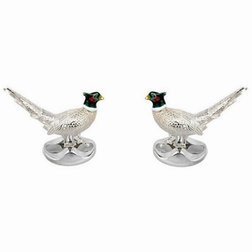 Deakin & Francis Cufflinks Silver Pheasant