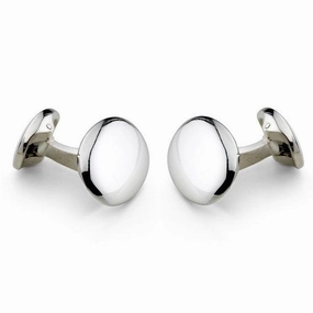 Deakin & Francis Cufflinks Silver Sprung Oval