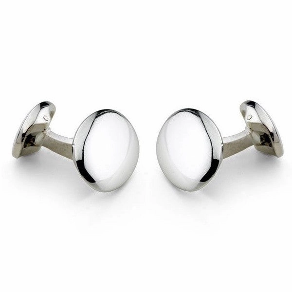 Deakin & Francis Cufflinks Silver Sprung Oval