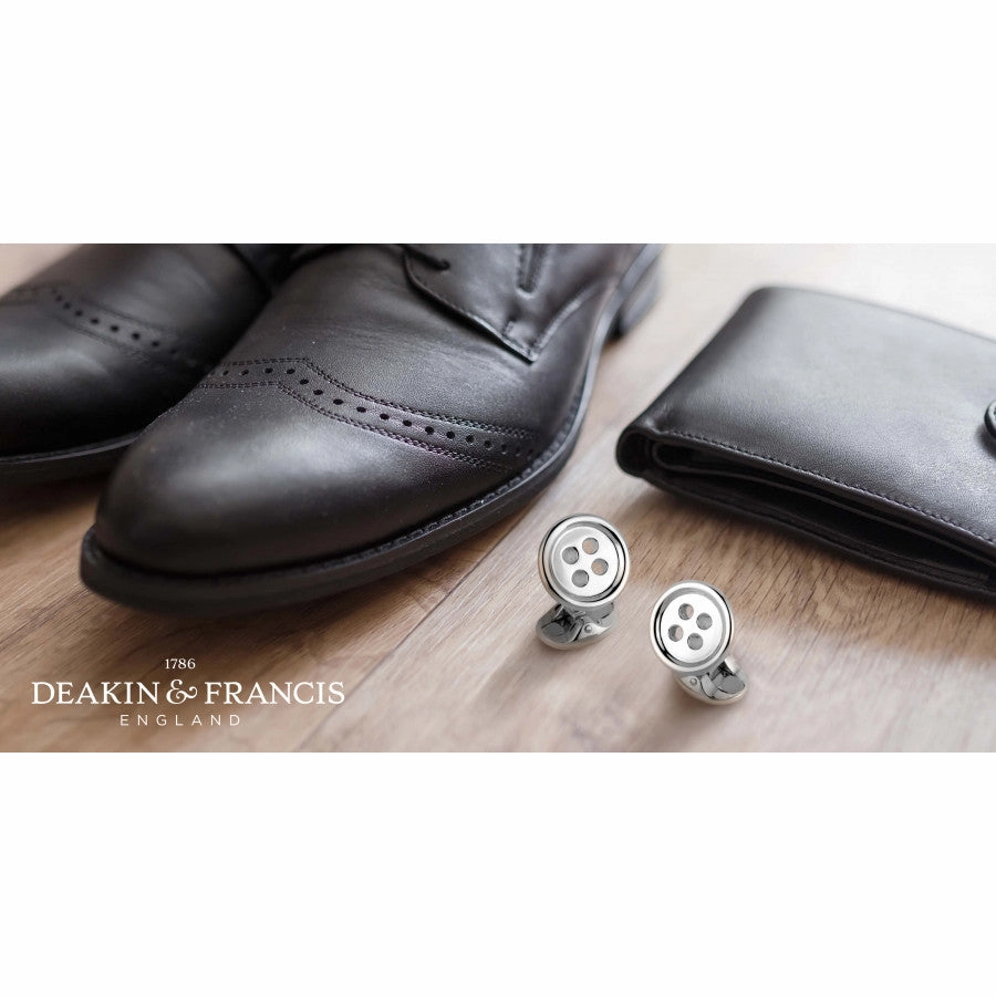 Deakin & Francis Cufflinks Sterling Silver Button