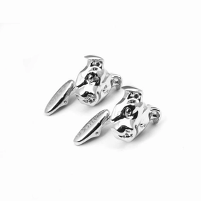 Dog Fever Sterling Silver American Staffordshire / Pitbull Muzzle Cufflinks