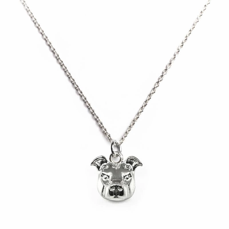 Dog Fever Sterling Silver American Staffordshire / Pitbull Muzzle Necklace D