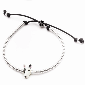 Dog Fever Sterling Silver Enamelled Bull Terrier Muzzle Bracelet