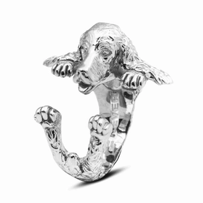 Dog Fever Sterling Silver English Cocker Spaniel Hug Ring