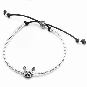 Dog Fever Sterling Silver French Bulldog Muzzle Bracelet