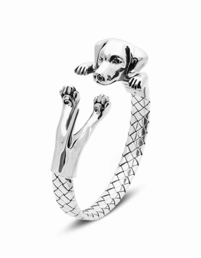 Dog Fever Sterling Silver Weimaraner Hug Bracelet