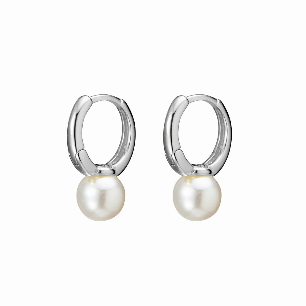 Earring  -  Pearl Huggie