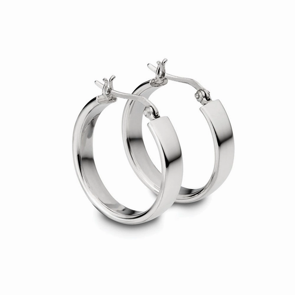 Earring - Flat Hoops - 2 colours