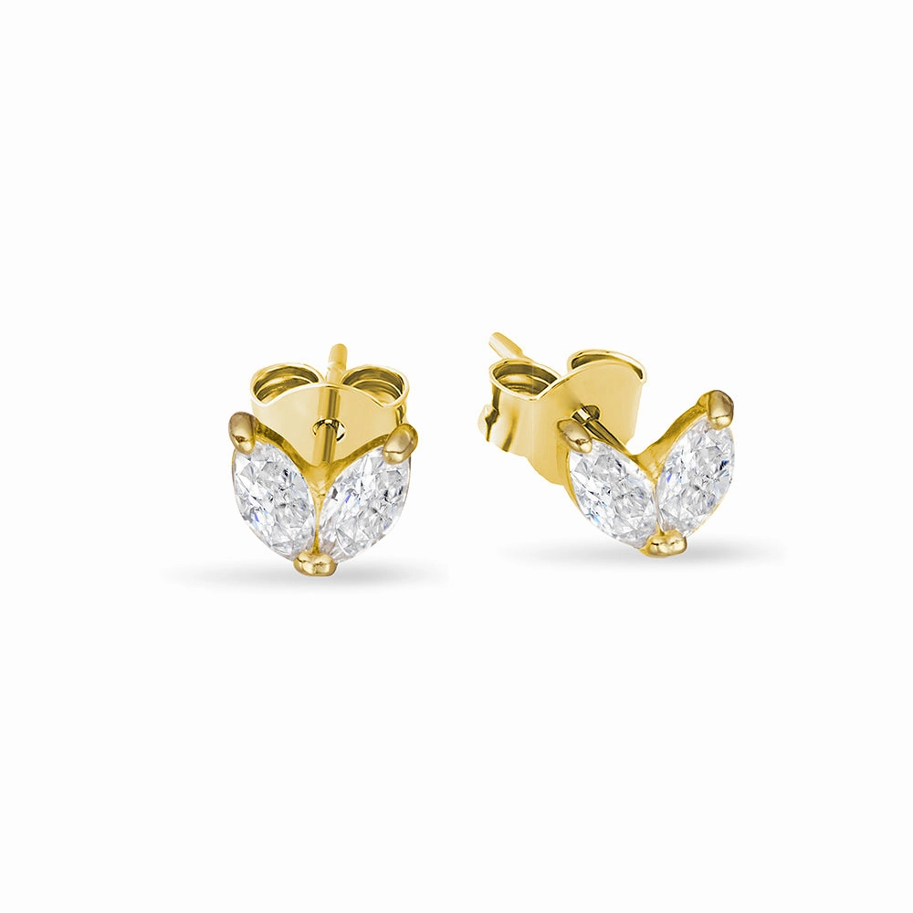 Earring -  Marquise Double CZ Studs