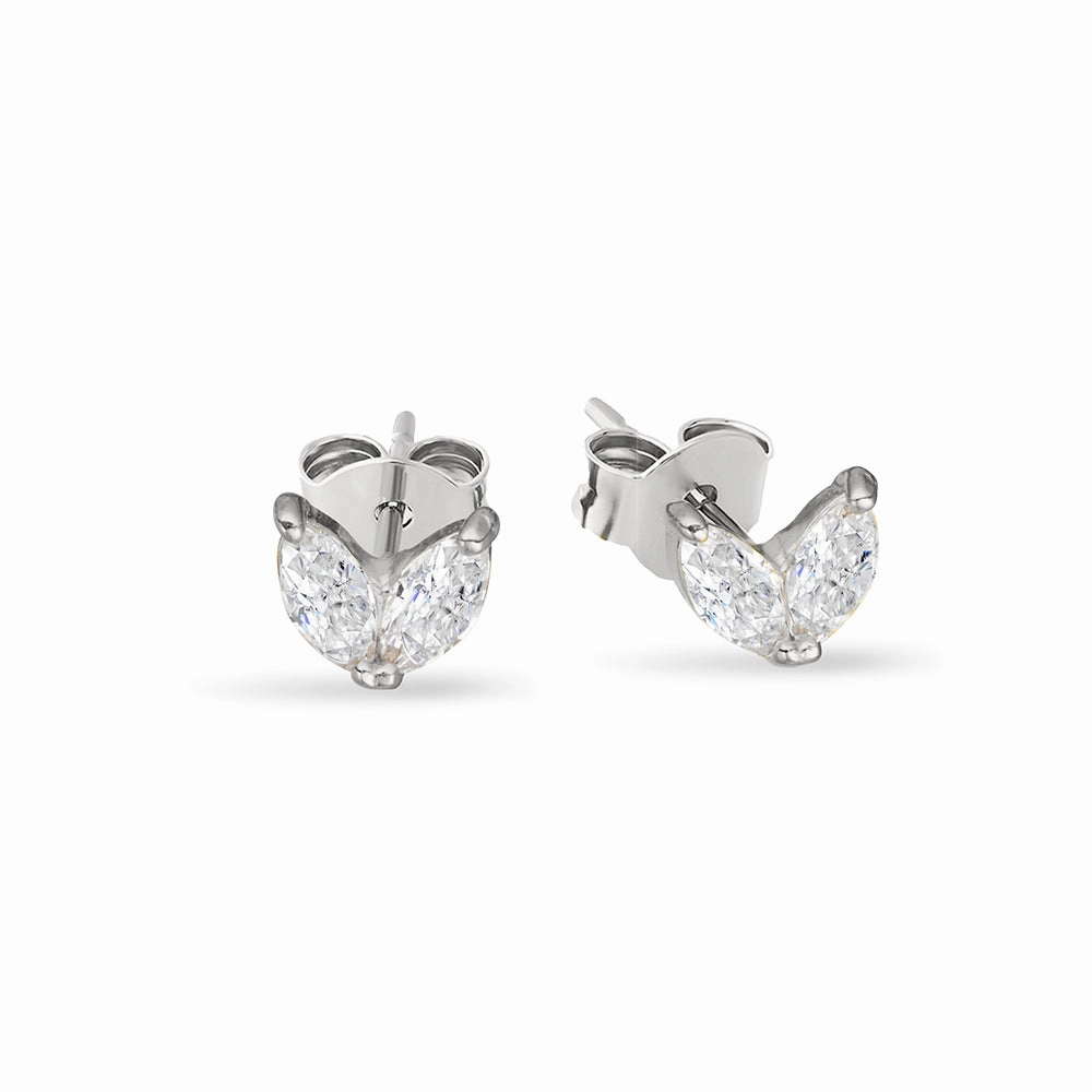 Earring -  Marquise Double CZ Studs
