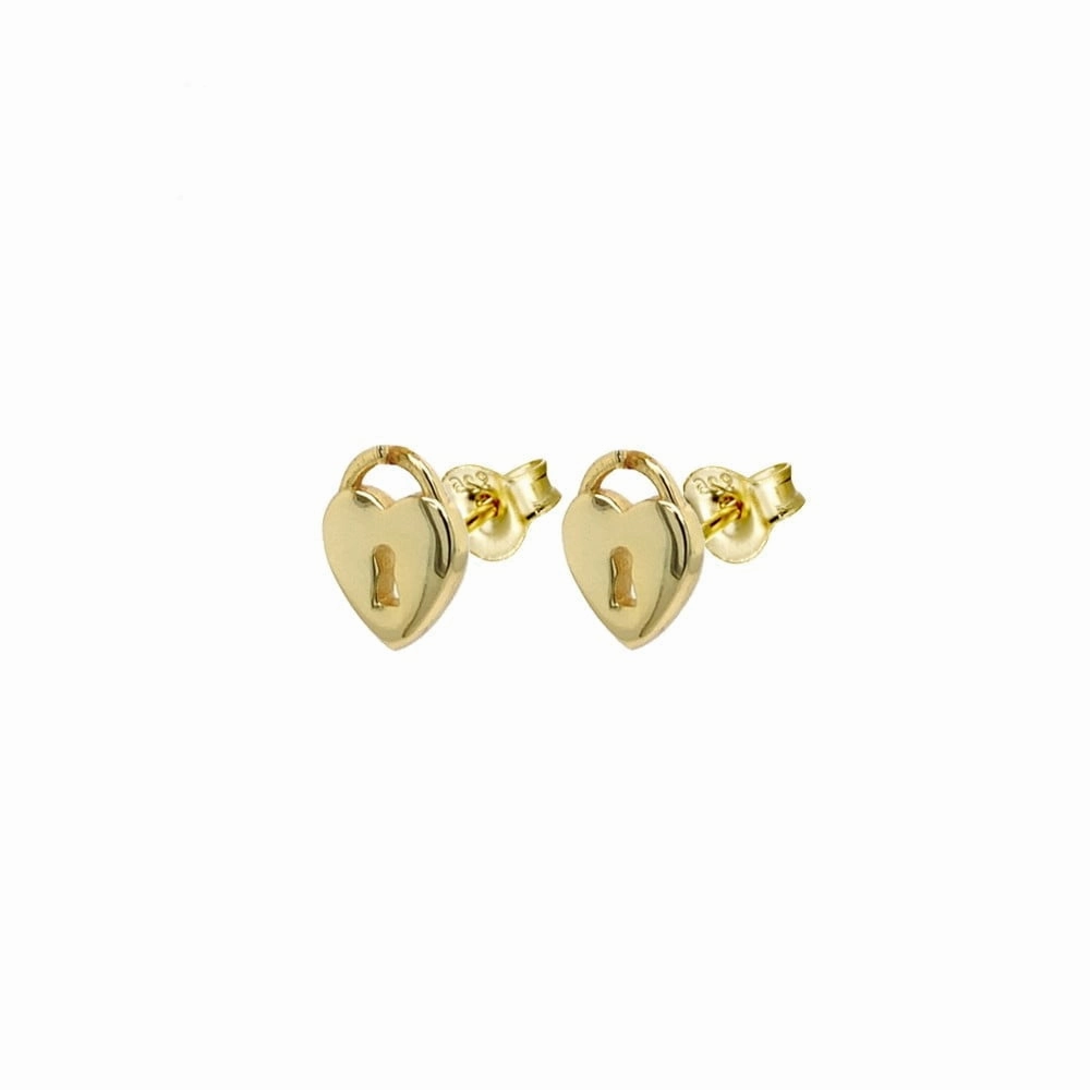 Earring - Mini Heart Padlock Studs