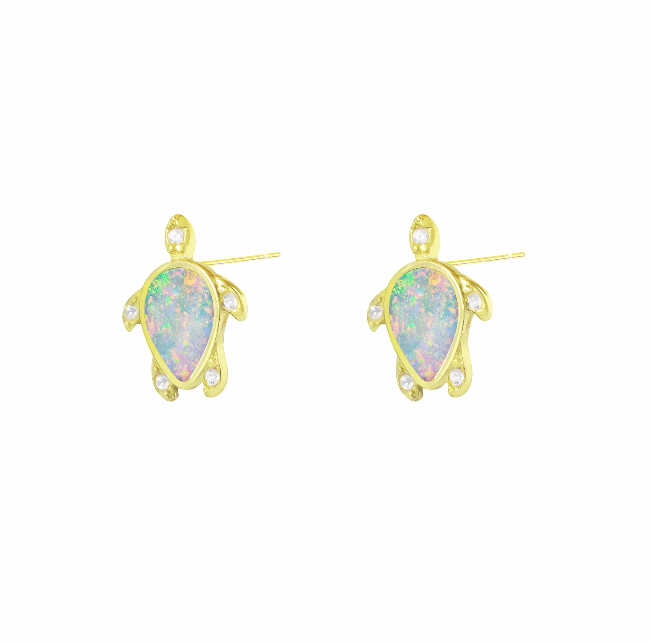 Earring - Opalite Turtle Studs