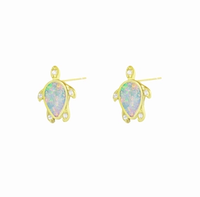 Earring - Opalite Turtle Studs