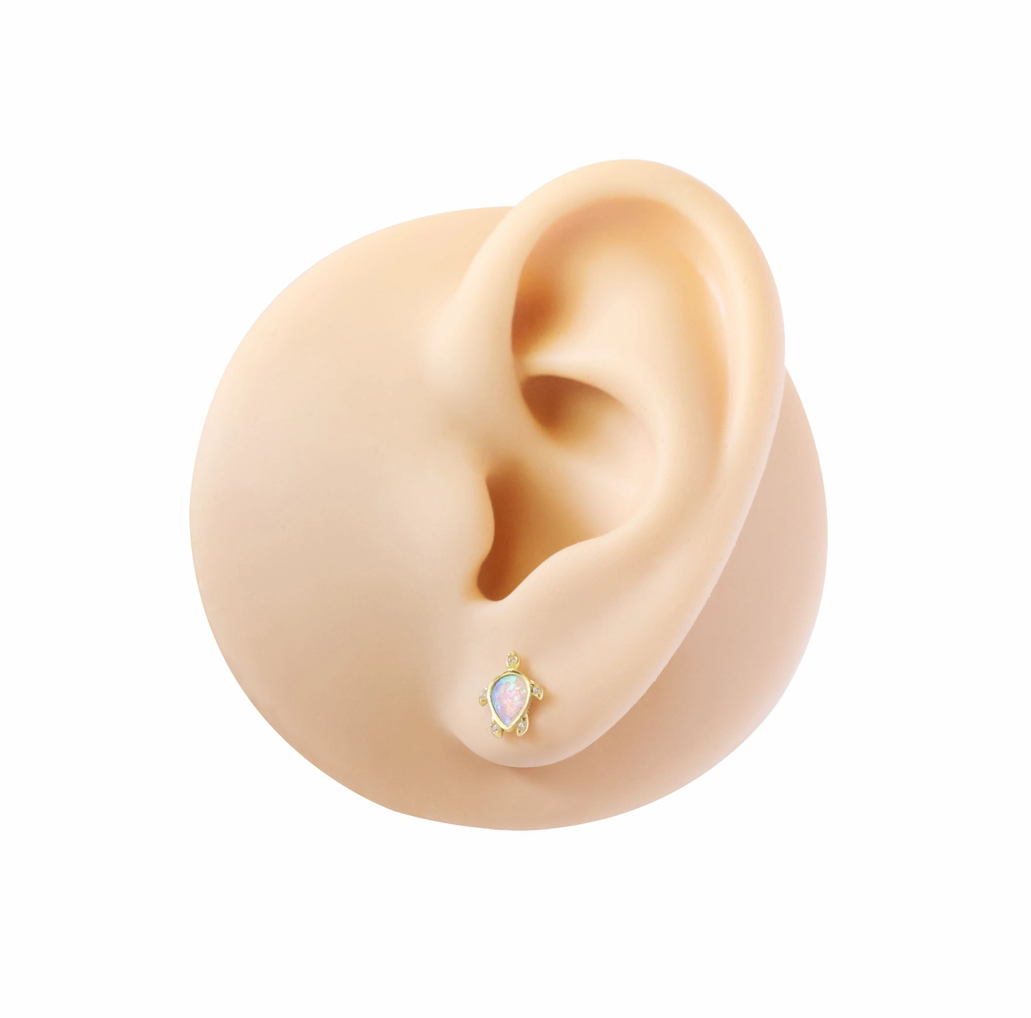 Earring - Opalite Turtle Studs