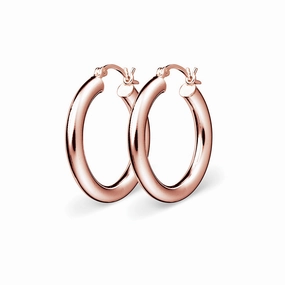 Earring - Rosegold Round Tube Hoops
