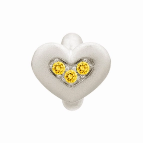 Endless Jewellery Charm Citrine Triple Love Silver