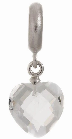 Endless Jewellery Charm Heart Cut Drop Silver D