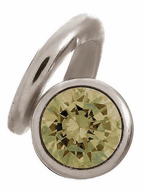 Endless Jewellery Sterling Silver Peridot Snake Charm D