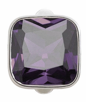 Endless Jewellery Sterling Silver Purple Crystal Charm D